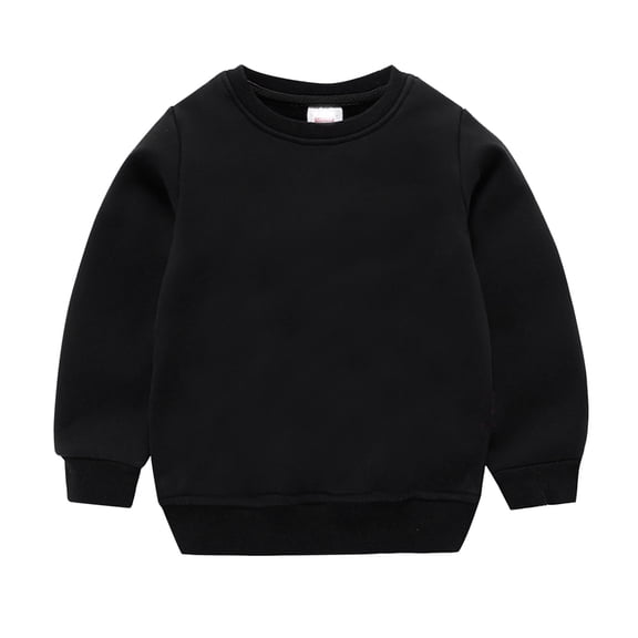 Mercatoo Kids Boys Long Sleeve Crewneck Tee T-Shirt Toddler Boys Girls Solid Soft Basic Pullover Sweatshirt Winter Girls Clothes