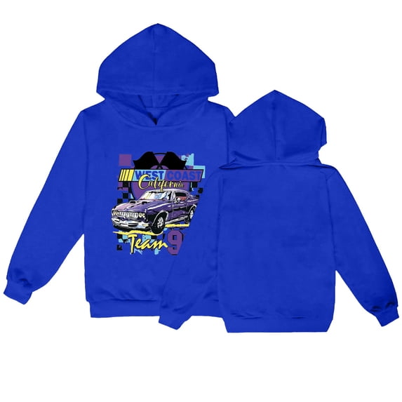 Mercatoo Kids Boys Long Sleeve Lightweight Drawstring Letter Print Graphic Hoodies Sweatshirt Children Girls Pullover Tops