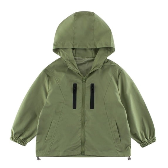 Mercatoo Kids Boys Rain Jacket 𝐖aterproof Zipper Lightweight Windbreaker Coat Toddler Fleece Windproof RainCoat with Pockets