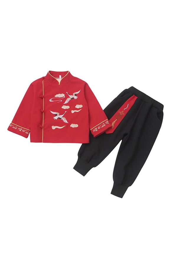 Kids Chinese New Year Clothing Tang Suit Toddler Boys Outfits Tang Style Chinese New Year Suit Traditional Set