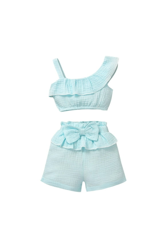 Kids Clothes Girls Baby Girl Clothes Outfits Cotton Solid Color Casual 2PC Set 16 Girls Clothes