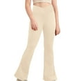 thumbnail image 1 of Mercatoo Kids Girl's Flare Leggings Soft Stretchy High Waisted Yoga Pants Workout Dance Casual Bell Bottoms for Teen Girls, 1 of 4