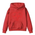 thumbnail image 1 of Mercatoo Kids Girl's Heart Graphic Hoodie Toddler Girls Valentine's Day Outfit EKG Funny Hooded Sweatshirt Oversized Hoodies, 1 of 3
