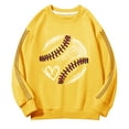 thumbnail image 1 of Mercatoo Kids Girls Boys Baseball Crewneck Sweatshirt Tween Baseball Graphic Pullover Casual Cotton 𝐀thletic Pullover Sweatshirt, 1 of 3