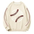 thumbnail image 1 of Mercatoo Kids Girls Boys Baseball Crewneck Sweatshirt Tween Baseball Graphic Pullover Casual Cotton 𝐀thletic Pullover Sweatshirt, 1 of 3