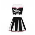 thumbnail image 1 of Mercatoo Kids Girls Cheerleader Dress Outfit School Sleeveless Crop Shirts Pleated Dress Set Performance Dance Dresses Outfit, 1 of 4
