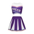 thumbnail image 1 of Mercatoo Kids Girls Cheerleader Dress Outfit School Sleeveless Crop Shirts Pleated Dress Set Performance Dance Dresses Outfit, 1 of 5