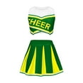 thumbnail image 1 of Mercatoo Kids Girls Cheerleader Dress Outfit School Sleeveless Crop Shirts Pleated Dress Set Performance Dance Dresses Outfit, 1 of 4