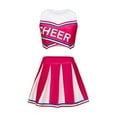 thumbnail image 1 of Mercatoo Kids Girls Cheerleader Dress Outfit School Sleeveless Crop Shirts Pleated Dress Set Performance Dance Dresses Outfit, 1 of 4