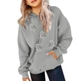 thumbnail image 1 of Mercatoo Kids Girls Cute Print 𝗛oodie Halloween Long Sleeve Hooded Loose Comfortable Sweatshirt with Pocket Fall Top, 1 of 7