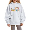thumbnail image 1 of Mercatoo Kids Girls Fifth Grade Hoodie Preppy First Day of School Oversized Pullover Sweatshirts Fall Casual Hooded Tops Casual, 1 of 4
