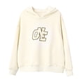 thumbnail image 1 of Mercatoo Kids Girls' Fleece Hoodie Letter Graphic Hooded Sweatshirt Oversized Hoodie Pullover Tops Cotton Drop Shoulder Shirt, 1 of 3
