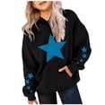 thumbnail image 1 of Mercatoo Kids Girls' Hoodies Star Graphic 𝐏reppy 𝐇ooded Sweatshirt Toddler Y2𝐊 Trendy Oversized Hoodies Pullover Sweatshirts, 1 of 3