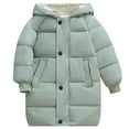 thumbnail image 1 of Mercatoo Boys Girls Long Winter Coat Hooded Puffer Jacket Kids Lightweight Down Coat Insulated Parka Thicken Warm Padded Jacket, 1 of 9