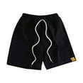 thumbnail image 1 of Mercatoo Kids Girls Sport Casual Shorts Ribbed Mid Waist Lace Up Short Pant with Pocket Toddler Middle Fashion Shorts, 1 of 4