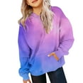 thumbnail image 1 of Mercatoo Kids Girls Tie Dye Hooded Sweatshirt Front Pocket Pullover Long Sleeve Tops Comfy Soft Outwear for Junior Girls, 1 of 7