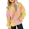 thumbnail image 1 of Mercatoo Kids Girls Tie Dye Hooded Sweatshirt Front Pocket Pullover Long Sleeve Tops Comfy Soft Outwear for Junior Girls, 1 of 7