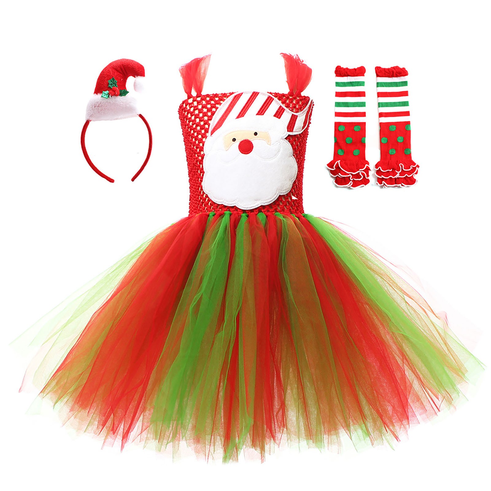 green and red tutu dress Christmas Tulle Tutu: Red, Green & White Holiday Skirt