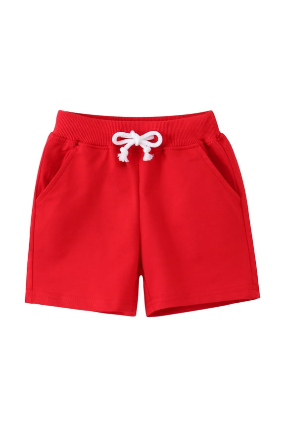 Kids Solid Sport Casual Shorts Fashion Beach Cargo Short Pants Toddler Girls Elastic Loose Shorts 1 to 6 Years
