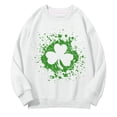 thumbnail image 1 of Mercatoo Kids St 𝐏atricks Day Sweatshirt Clothes Girls Boys Long Sleeve Crewneck Pullover Toddler Green Cloverss Shirt Tops, 1 of 6