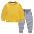 thumbnail image 1 of Mercatoo Kids Sweatsuit Set Cotton Sweatshirt Sweatpants Suit Baby Girls Boys Pullover Tops Joggers Long Sleeve 𝐓racksuit, 1 of 4