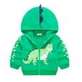 thumbnail image 1 of Mercatoo Kids Toddler Baby Girls Boys Autumn Winter Dinosaur Cartoon Print Cotton Hooded Long Sleeve Jacket Coat Sweatshirt Kids, 1 of 4
