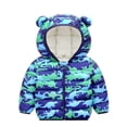 thumbnail image 1 of Mercatoo Kids Toddler Baby Girls Boys Winter Warm Thick Cotton Down Hooded Padded Clothes Coat Winter Jacket Coat Outer Clothing, 1 of 3