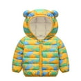 thumbnail image 1 of Mercatoo Kids Toddler Baby Girls Boys Winter Warm Thick Cotton Down Hooded Padded Clothes Coat Winter Jacket Coat Outer Clothing, 1 of 2