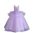 thumbnail image 1 of Mercatoo Kids Toddler Baby Girls Spring Summer Floor Length Print Ruffle Sleeveless Lace Tulle 𝐏𝐚rty Show Wedding Outfits, 1 of 8