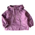 thumbnail image 1 of Mercatoo Lightweight Windproof Jacket for Girls Kids Solid Full Zip Up F𝐥eece Lined Hooded Windbreaker Outdoor Rain Coat, 1 of 6