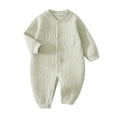 thumbnail image 1 of Mercatoo Long Sleeve Onesi1 for Baby Boy Girl Moon Star Embroidery Going Home Outfit Infant Spring Warm Jumpsuit Soft Rompe1, 1 of 9