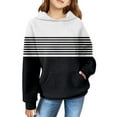 thumbnail image 1 of Mercatoo Long Sleeve Sweatshirt for Kids Boys Girls Hooded Printed Warm Tops Fall Casual 𝗣reppy Pullover with Pocket, 1 of 7