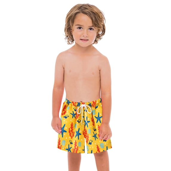 Mercatoo MercatooToddler Boys 𝐐uick Dry Beach Board Shorts Floral Print Swim Trunk Summer Boys 𝐇awaiian Shorts Swim Trunk