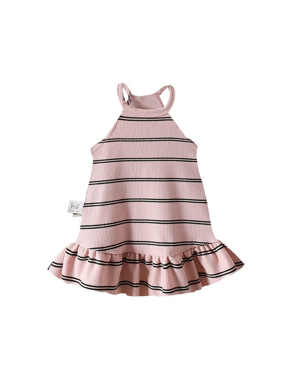Monogram Dress Toddler Toddler Kids Baby Girls Daisy Slip Dress Stripe Beach Dress Clothes