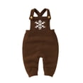 thumbnail image 1 of Mercatoo Newborn Baby Girl Boy Knitted Sweater Romper Infant Clothes Shoulder Strap Knit Jumpsuit Bodysuit Overall Clothing, 1 of 5