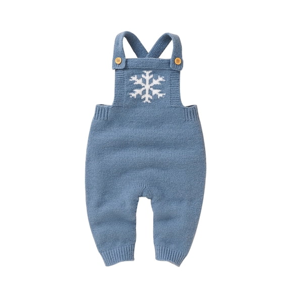 Mercatoo Newborn Baby Girl Boy Knitted Sweater Romper Infant Clothes Shoulder Strap Knit Jumpsuit Bodysuit Overall Clothing
