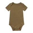 thumbnail image 1 of Mercatoo Newborn Baby Short Sleeve Bodysuit Infant 𝐎ne-Piece 𝐎rganic Cotton Baby Clothes Unisex Solid Color Romper, 1 of 3