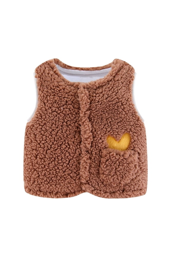 Newborn Fleece Vest Baby P𝐨lar Fleece Cute Button Jackets Boy Girl Sleevless Comfortable Winter Warm Outerwears