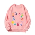 thumbnail image 1 of Mercatoo Number Print Girls Boys Pullover Sweatshirts Funny Colorful Cute Long Sleeve Cotton Casual Athletic Tops for Kids, 1 of 5