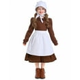 thumbnail image 1 of Mercatoo Prairie Dress Girls 𝗢ktoberfest 𝐂ostume Set Stage Performance Outfits with Apron and Bonnet Bavarian Village Clothes, 1 of 5