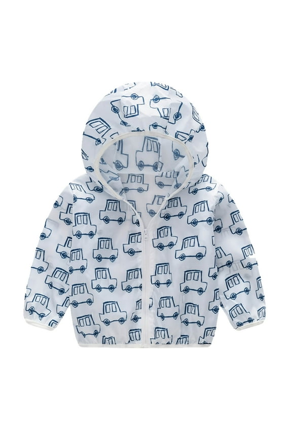 Quick-Dry Dinosaur Sun Jacket for Toddler Boy UP𝐅 50+ 𝗨𝗩 𝐏rotection Summer Rash Guard Full Zipper Outerwear Coat