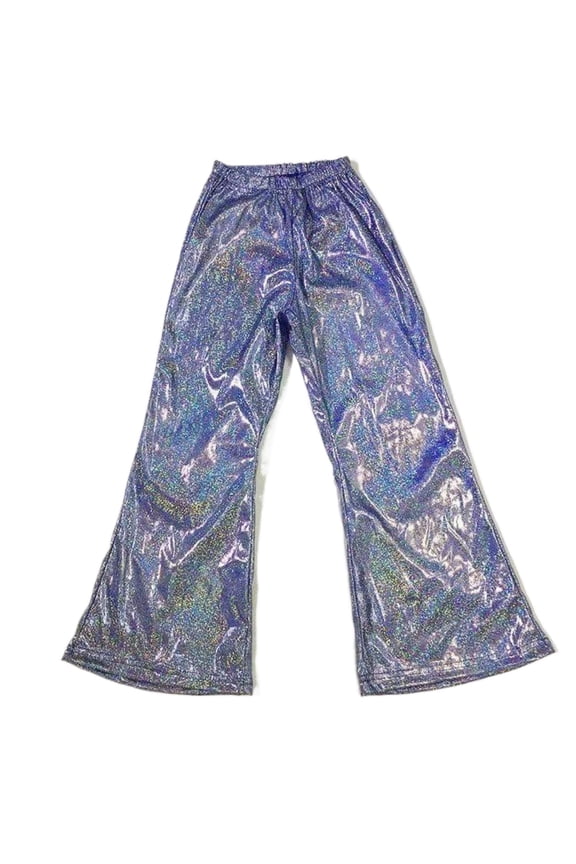 Sequin Pants for Girls Metallic Flare Leggings Pants Teen Dance Bell Bottoms Shiny Glitter Clubwear Sparkly 𝐇ip Hop Joggers