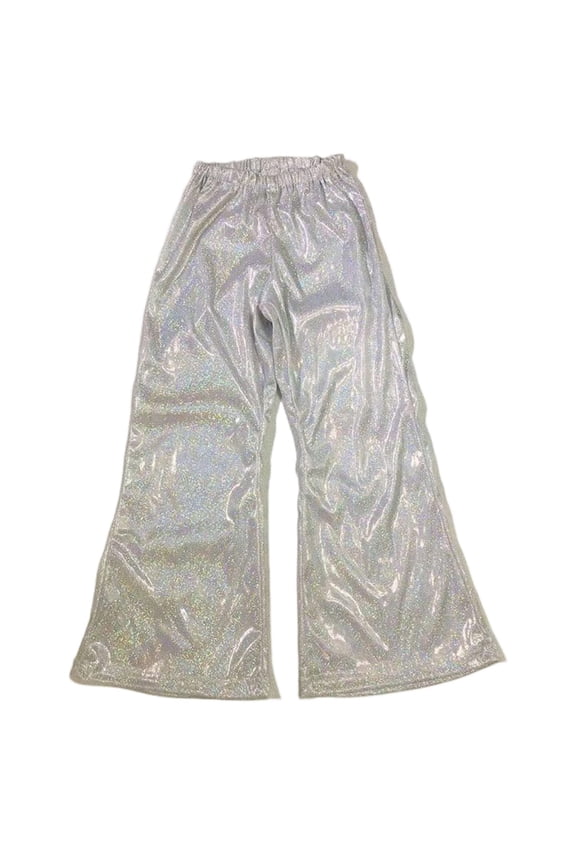 Sequin Pants for Girls Metallic Flare Leggings Pants Teen Dance Bell Bottoms Shiny Glitter Clubwear Sparkly 𝐇ip Hop Joggers