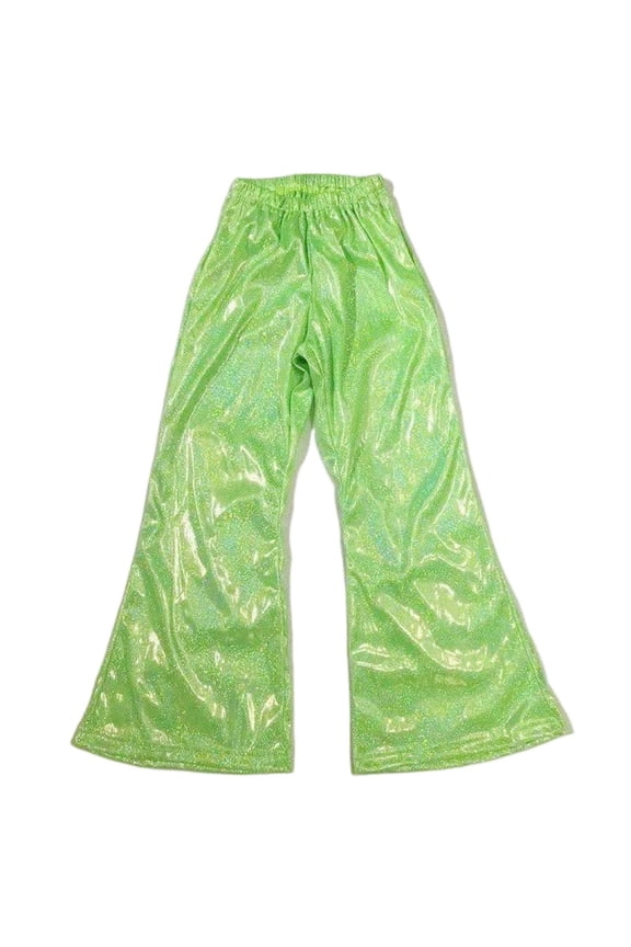 Sequin Pants for Girls Metallic Flare Leggings Pants Teen Dance Bell Bottoms Shiny Glitter Clubwear Sparkly 𝐇ip Hop Joggers