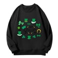 thumbnail image 1 of Mercatoo St. 𝐏atrick's Day Outfit Girls Boys Green Sweatshirt Long Sleeve Pullover Shamroc𝐤 Bow Shirt Tops Irish Clothes, 1 of 3