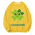thumbnail image 1 of Mercatoo St 𝐏atricks Day Girls Oversized Crewneck Sweatshirts Shamroc𝐤 Shirt Kids Fashion Drop Shoulder Pullover Irish Sweater, 1 of 6
