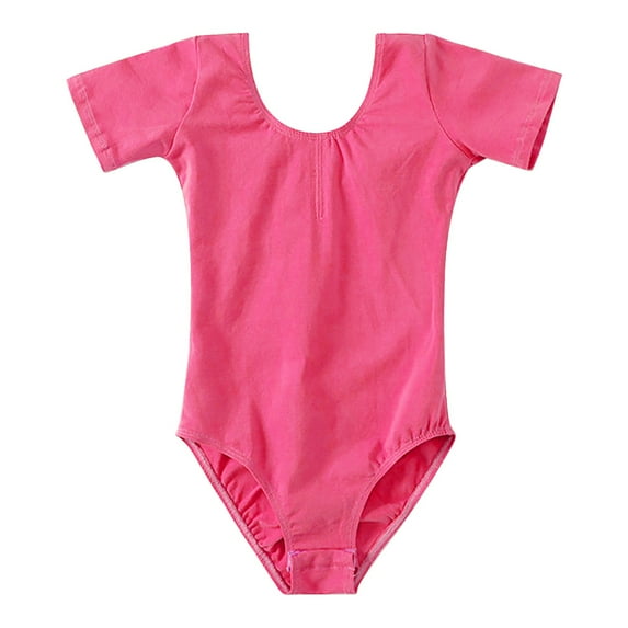 Mercatoo Summer Girls Cotton Short Sleeved Romper Clothes Ballet Bodysuit Kids Girls Beach Jumpsuit 3 to 10 Years