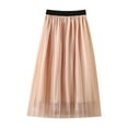 thumbnail image 1 of Mercatoo Summer Girls Half Skirt Seersucker 𝐏ress Pleated Mesh Half Skirt Wind Short Skirt for 1 to 10 Pocket Dress, 1 of 8