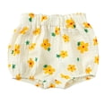 thumbnail image 1 of Mercatoo Summer 𝐍ewborn Girls Cute Shorts Cartoon Ribbed Loose Bract Bread Shorts Baby Daily Wear Shorts 1 to 4 Years, 1 of 3