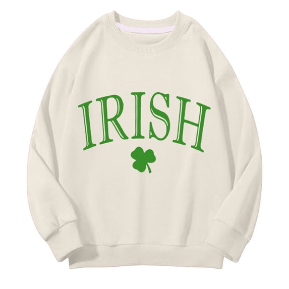 Mercatoo Sweatshirt for Kids Baby Crewneck Long Sleeve Elastic Cuffs 𝗛em Casual Loose Pullover Warm Print Sweatshirts